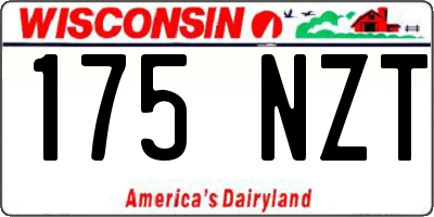 WI license plate 175NZT