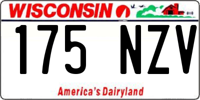 WI license plate 175NZV