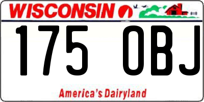 WI license plate 175OBJ