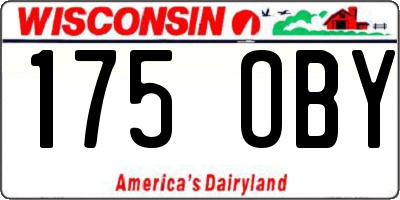 WI license plate 175OBY