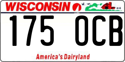 WI license plate 175OCB