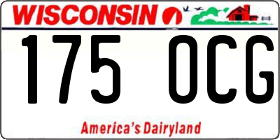 WI license plate 175OCG