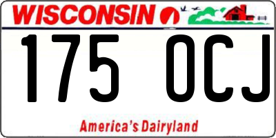 WI license plate 175OCJ