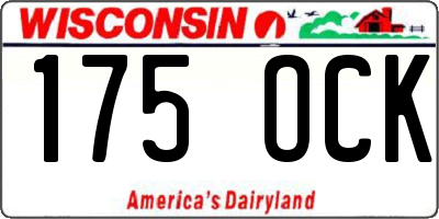 WI license plate 175OCK