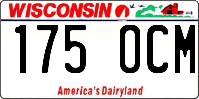 WI license plate 175OCM