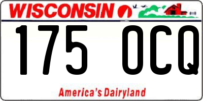 WI license plate 175OCQ