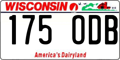 WI license plate 175ODB