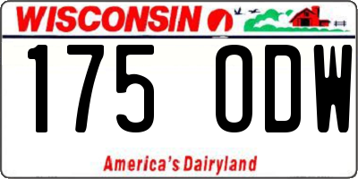 WI license plate 175ODW