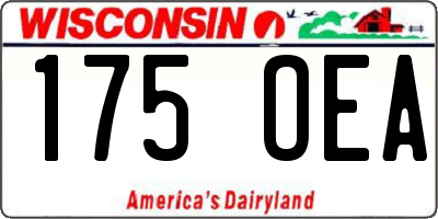 WI license plate 175OEA