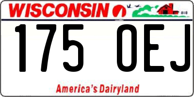 WI license plate 175OEJ