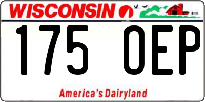 WI license plate 175OEP