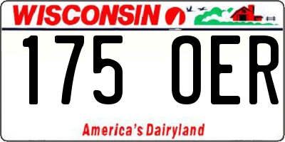 WI license plate 175OER