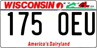 WI license plate 175OEU