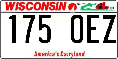 WI license plate 175OEZ