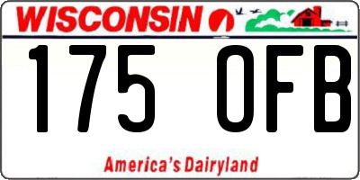 WI license plate 175OFB