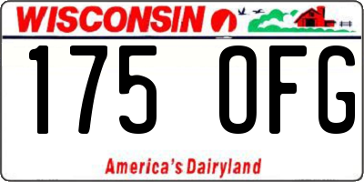 WI license plate 175OFG