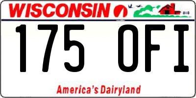 WI license plate 175OFI