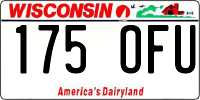 WI license plate 175OFU
