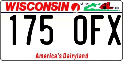 WI license plate 175OFX