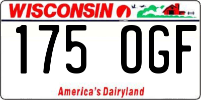 WI license plate 175OGF
