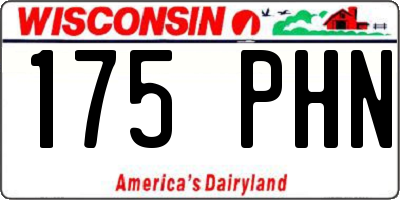 WI license plate 175PHN