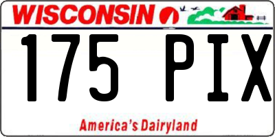 WI license plate 175PIX