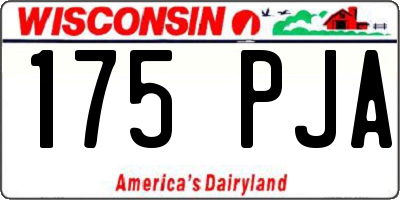 WI license plate 175PJA