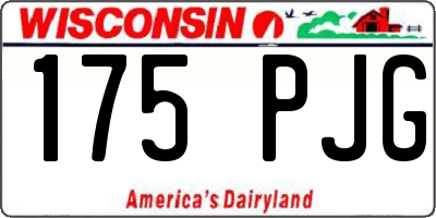 WI license plate 175PJG