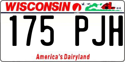 WI license plate 175PJH