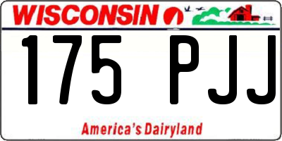 WI license plate 175PJJ