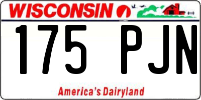 WI license plate 175PJN