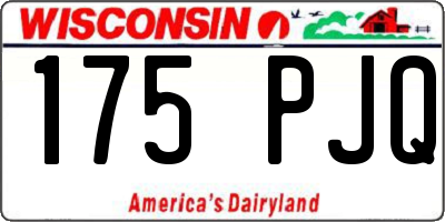 WI license plate 175PJQ