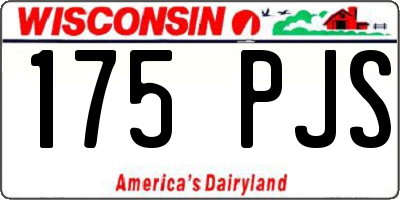 WI license plate 175PJS