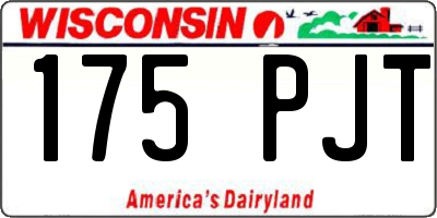WI license plate 175PJT