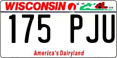 WI license plate 175PJU