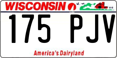 WI license plate 175PJV