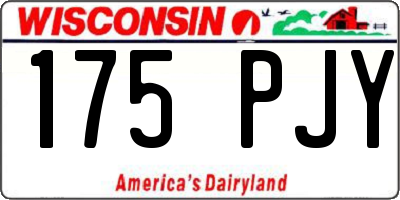 WI license plate 175PJY