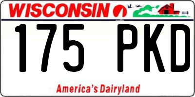 WI license plate 175PKD