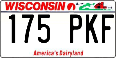 WI license plate 175PKF