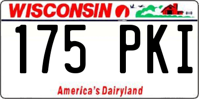 WI license plate 175PKI