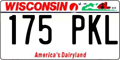 WI license plate 175PKL