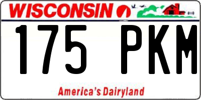 WI license plate 175PKM