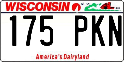 WI license plate 175PKN