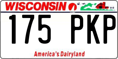 WI license plate 175PKP