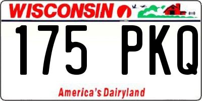 WI license plate 175PKQ