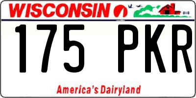 WI license plate 175PKR