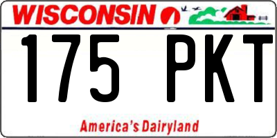 WI license plate 175PKT