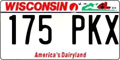 WI license plate 175PKX
