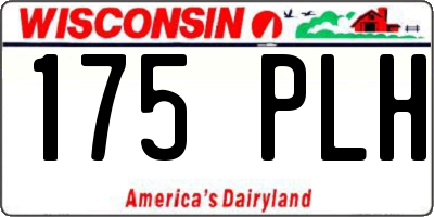 WI license plate 175PLH