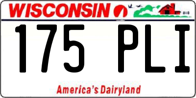 WI license plate 175PLI